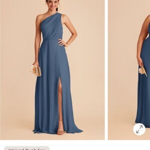 Birdy Grey One-Shoulder Slate Blue Dress